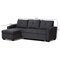 Baxton Studio Lianna Modern Dark Grey Upholstered Sectional Sofa 143-8760 - alternate 5